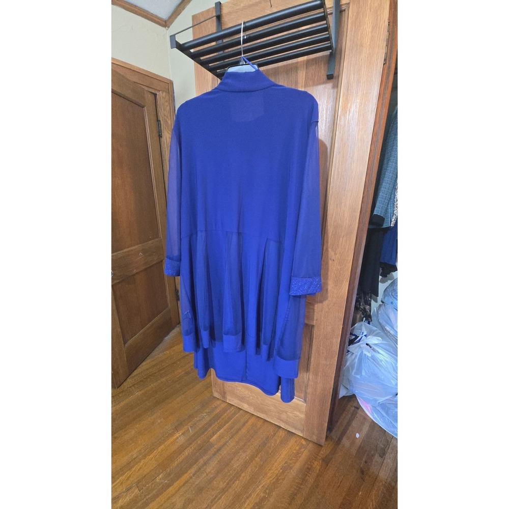 #33, Cobalt Blue 2 piece dress and overcoat,  SZ 2X by R&M Richards - Picture 4 of 7